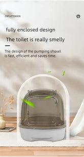 Extra-large MC THE BLACK DIAMOND semi-enclosed cat litter box with a drawer-style design for easy cleaning and privacy.