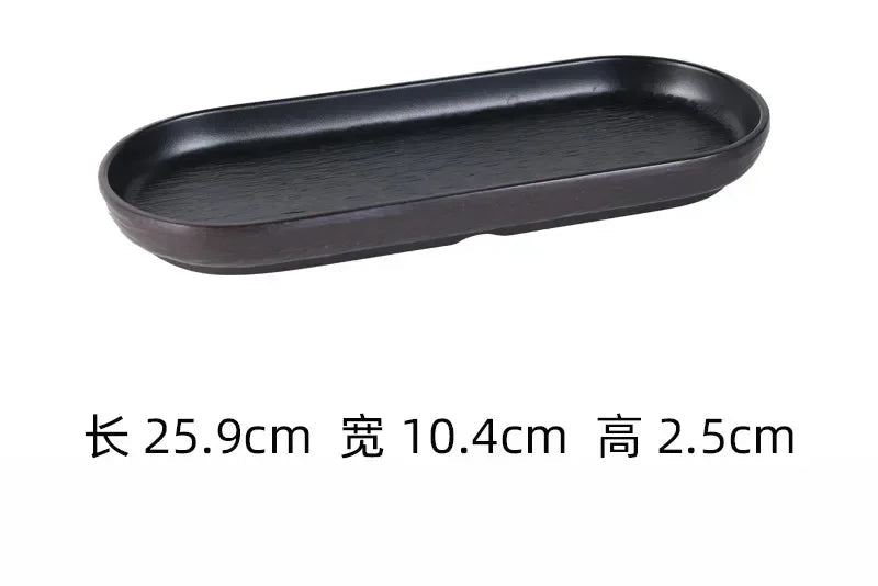 Black frosted melamine dinner plate from 𝕄𝕔 𝕋𝕙𝕖 𝔹𝕝𝕒𝕔𝕜 𝔻𝕚𝕒𝕞𝕠𝕟