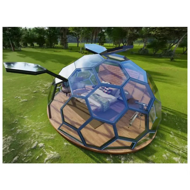 MC THE BLACK DIAMOND winter gazebo in Canoples, windproof and snow-proof design, offering durable protection for outdoor shelters.