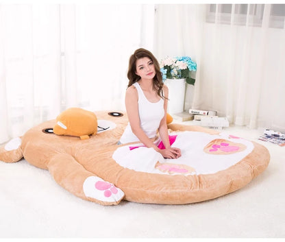 Cartoon mattress lazy sofa bed Suitable for adults tatami mats floor cute cartoon bed soft comfortable brown bear sofa soft mat