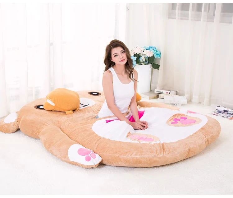 Cartoon-themed MC THE BLACK DIAMOND sofa bed futon, comfortable lazy mattress for adults, modern furniture in a playful design.