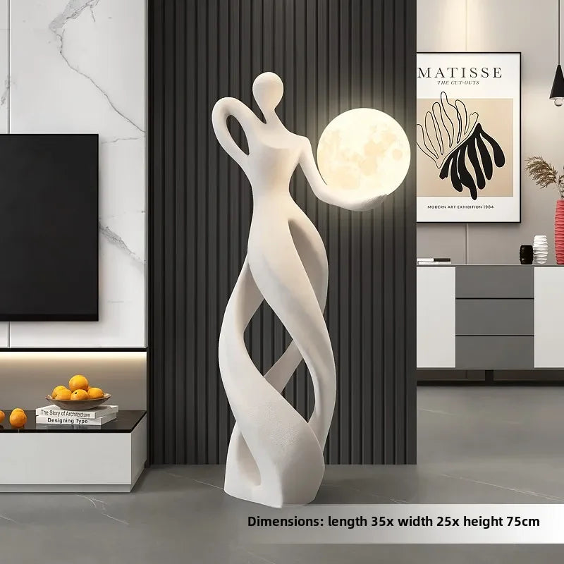 Creative Home Decor Flocking Art Statue Abstract Girl Figure Modern Indoor Luxury Living Room Porch Shine Decoration Sculpture - 𝕄𝕮 𝕋𝕙𝕖 𝔹𝕝𝕒𝕔𝕜 𝔻𝕚𝕒𝕞𝕠𝕟𝕕