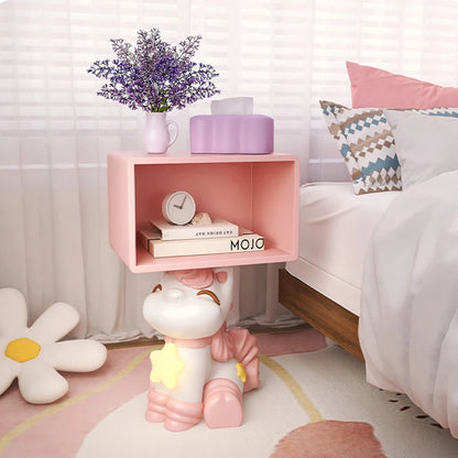 Bedroom Bedside Table Girl Room Decoration Accessories Creative Pink Furniture Gift Modern Cream Style Cartoon Horse Night Stand - 𝕄𝕮 𝕋𝕙𝕖 𝔹𝕝𝕒𝕔𝕜 𝔻𝕚𝕒𝕞𝕠𝕟𝕕
