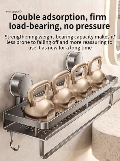 Non-Drill Bathroom Suction Cup Shelves for Washbasin and Vanity Storage - https://mohammadcollection.com