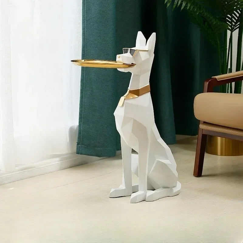 Nordic High-grade Resin Gentleman Dog Home Decoration High-value Guardian Gentleman Dog Decoration Floor Ornament Decoration - https://mohammadcollection.com