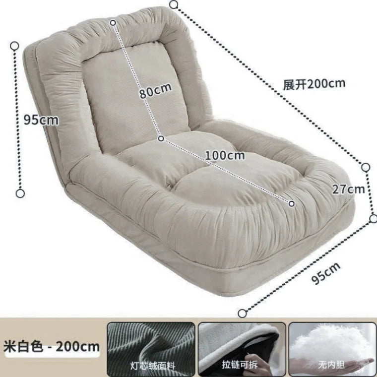 Single Pullout Sofa Bed Balcony Bedroom Soft Comfortable Tatami Nordic Simplicity Living Room Furniture Home Decor Accessories - https://mohammadcollection.com