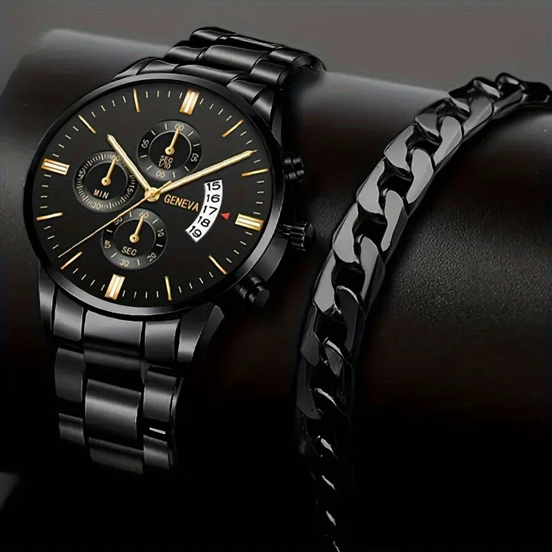 Men's luxury stainless steel quartz wrist watch by 𝕄𝕔 𝕋𝕙𝕖 𝔹𝕝𝕒𝕔𝕜 𝔻𝕚𝕒𝕞𝕠�