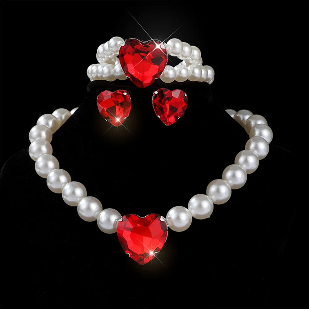 Elegant bridal jewelry set featuring versatile earrings and a matching necklace by MC THE BLACK DIAMOND, perfect for special occasions.