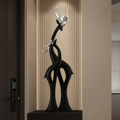 Modern Simple Home Decor Couple Deer Figurine Ornament Light Luxury Living Room TV Cabinet Entrance Desk Decoration Wedding Gift - 𝕄𝕮 𝕋𝕙𝕖 𝔹𝕝𝕒𝕔𝕜 𝔻𝕚𝕒𝕞𝕠𝕟𝕕