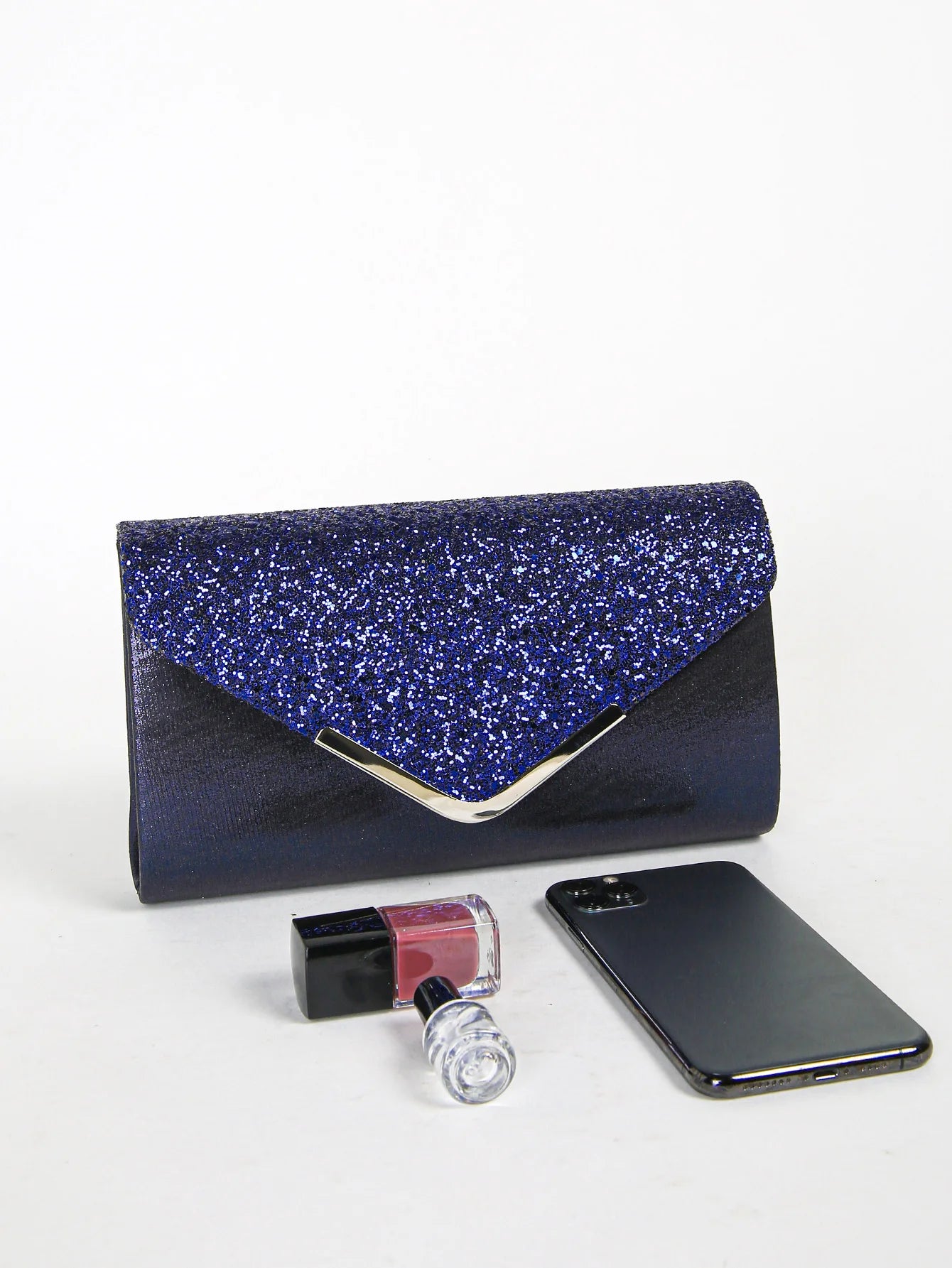 Women evening envelope handbag with sequins, chain shoulder strap, and clutch style for parties, from Mohammad Collection.