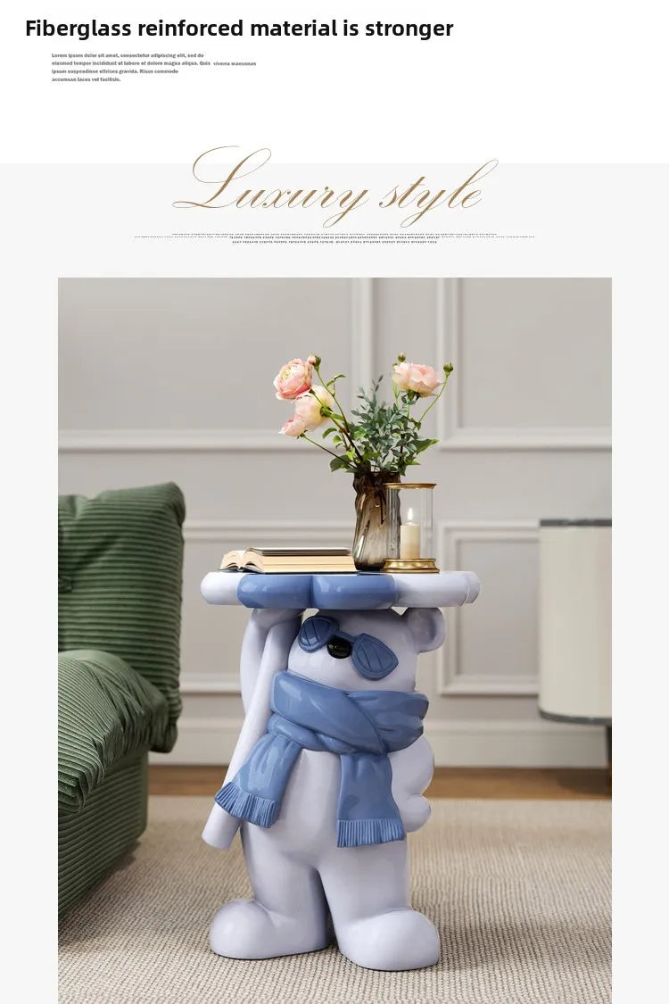 Nordic Style Living Room Small Coffee Table Creative Cartoon Bear Sofa Side Table Kawaii Room Decor Bedside Table Storage Rack - 𝕄𝕮 𝕋𝕙𝕖 𝔹𝕝𝕒𝕔𝕜 𝔻𝕚𝕒𝕞𝕠𝕟𝕕