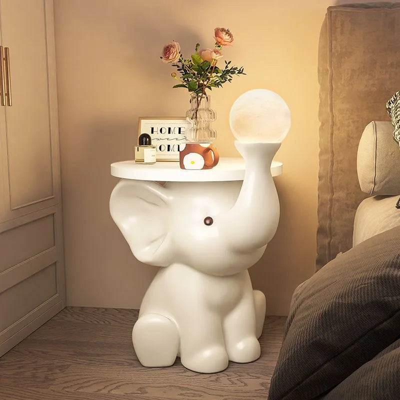 Creative Elephant Statue Side Table, living room Small Coffee Table, Bedroom Bedside Table, Cute Home Decor Furniture, Modern - https://mohammadcollection.com