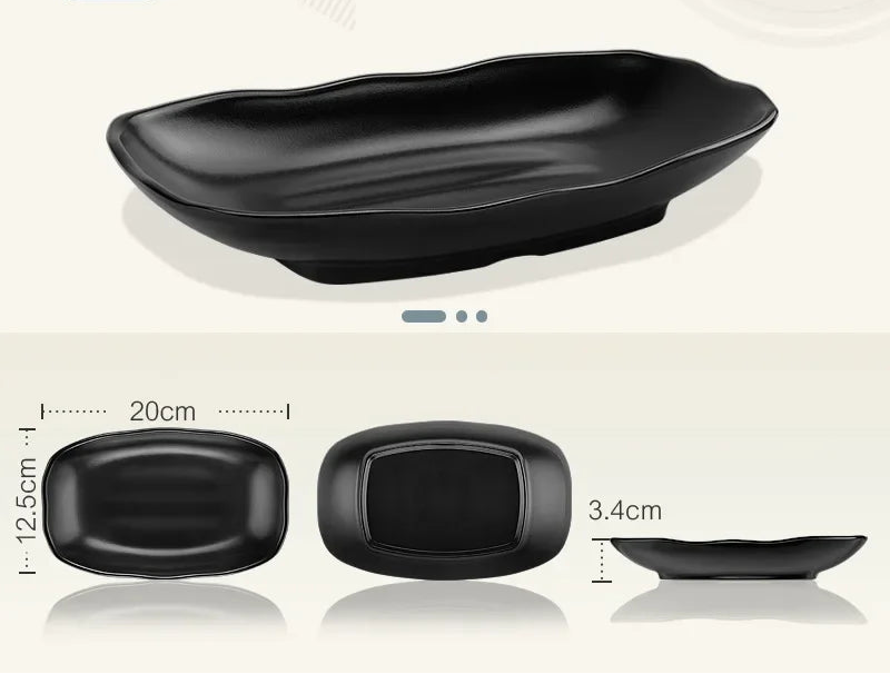 Black rectangular melamine plate from 𝕄𝕔 𝕋𝕙𝕖 𝔹𝕝𝕒𝕔𝕜 𝔻𝕚𝕒𝕞𝕠𝕟�