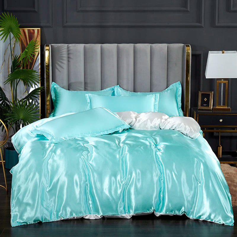 Luxurious silky satin duvet cover set by 𝕄𝕔 𝕋𝕙𝕖 𝔹𝕝𝕒𝕔𝕜 𝔻𝕚𝕒𝕞𝕠𝕟
