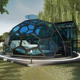 MC THE BLACK DIAMOND winter house gazebo in Canoples, windproof and snow-proof, with sturdy frame and protective fabric for harsh weather.