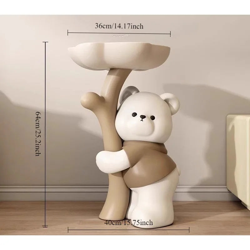 Bouquet Bear Coffee Table Living Room Decoration Large Floor High end TV Cabinet Sofa Side Table - https://mohammadcollection.com