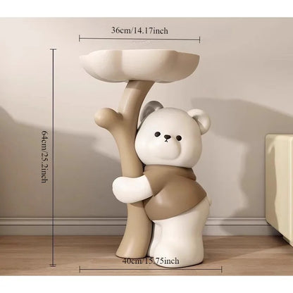 Bouquet Bear Coffee Table Living Room Decoration Large Floor High end TV Cabinet Sofa Side Table - https://mohammadcollection.com
