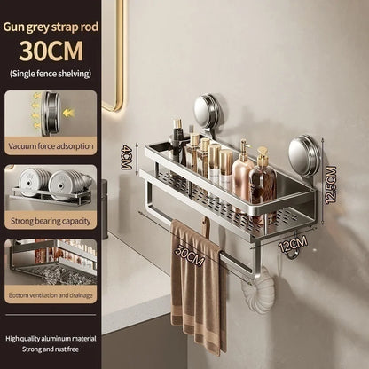 Non-Drill Bathroom Suction Cup Shelves for Washbasin and Vanity Storage - https://mohammadcollection.com