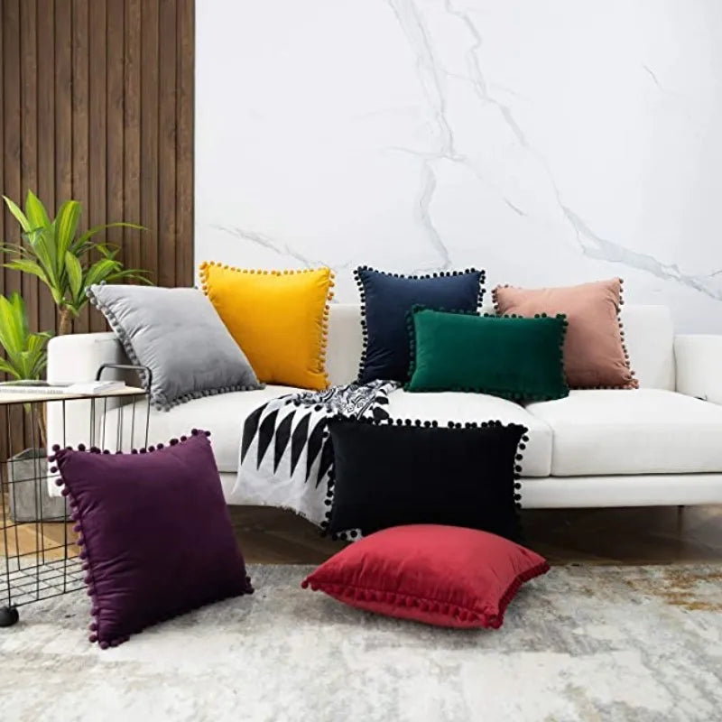 Decorative throw pillow covers in 30x50cm, 45x45cm, and 50x50cm sizes by 𝕄𝕔 𝕋𝕙𝕖 𝔹𝕝𝕒𝕔𝕜