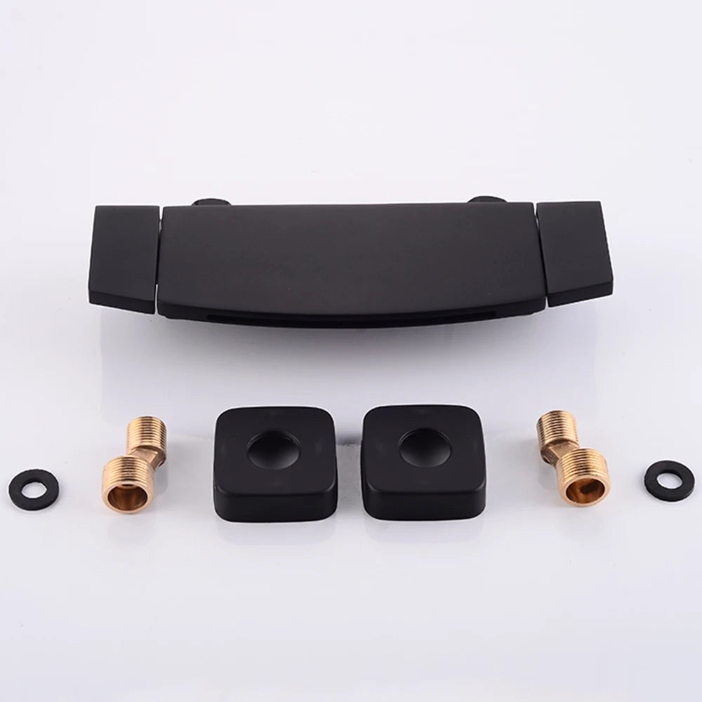 Black bathroom waterfall bath faucet by 𝕄𝕔 𝕋𝕙𝕖 𝔹𝕝𝕒𝕔𝕜 𝔻𝕚𝕒𝕞𝕠𝕟�