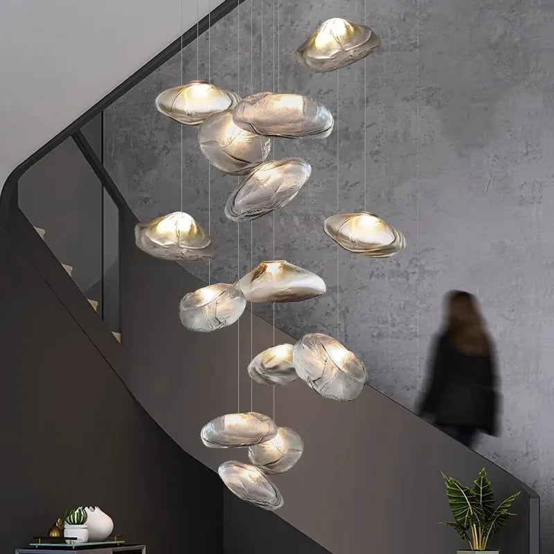 Modern MC THE BLACK DIAMOND crystal chandelier, a stylish home lighting fixture with sparkling crystal accents and elegant design.