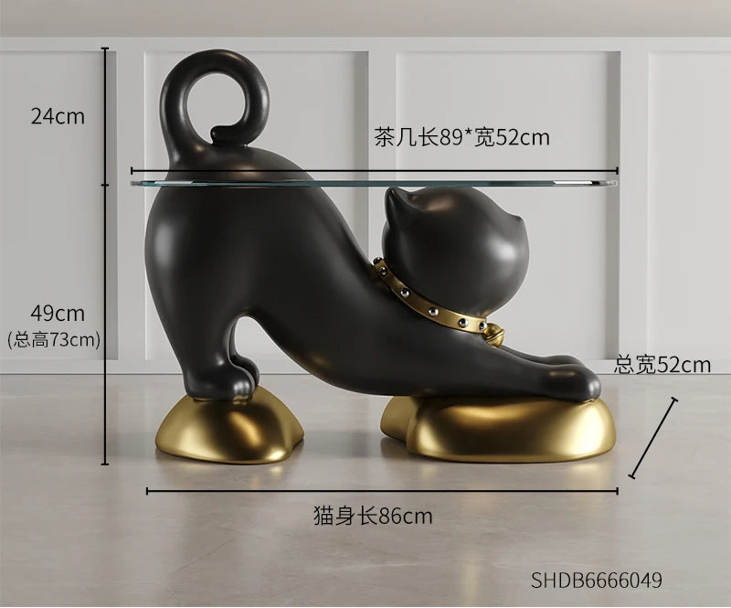 Designer Lazy Cat Coffee Table Sofa Side Table Creative Living Room Furniture Large Size Home Decoration - https://mohammadcollection.com