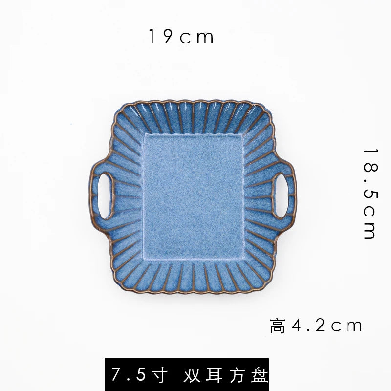 Retro ceramic dinner plate by 𝕄𝕔 𝕋𝕙𝕖 𝔹𝕝𝕒𝕔𝕜 𝔻𝕚𝕒𝕞𝕠𝕟𝕕