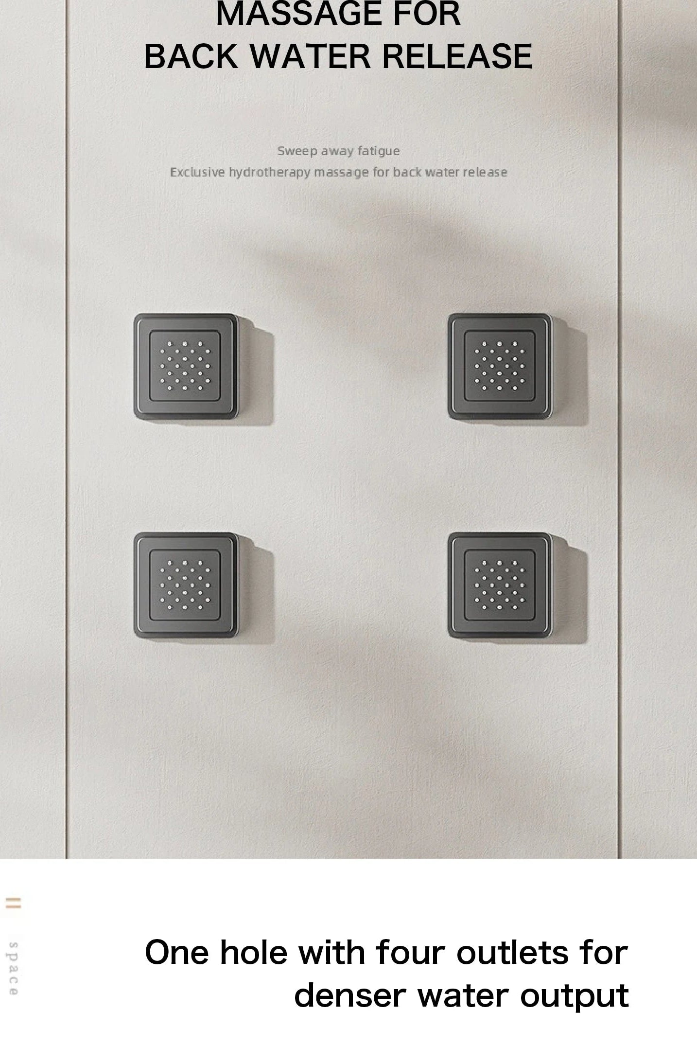 Luxury gray brass shower system with ceiling design, LED display, dual hot and cold controls, for modern bathrooms.