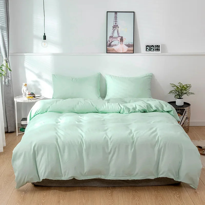 Nordic solid color sanding duvet cover from Mc The Black Diamonds, smooth bedsheet with a minimalist design in neutral tones.