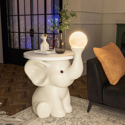 Creative Elephant Statue Side Table, living room Small Coffee Table, Bedroom Bedside Table, Cute Home Decor Furniture, Modern - https://mohammadcollection.com