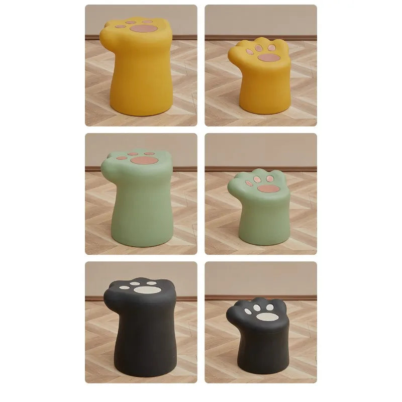 Cream style coffee table, living room, home, small apartment, modern light luxury French cat paw coffee table, cat paw stool - https://mohammadcollection.com