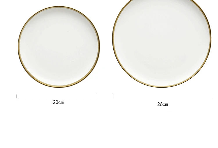Black and white matte porcelain dinner plate from MC THE BLACK DIAMOND, kitchenware, with a smooth, elegant surface and classic design.