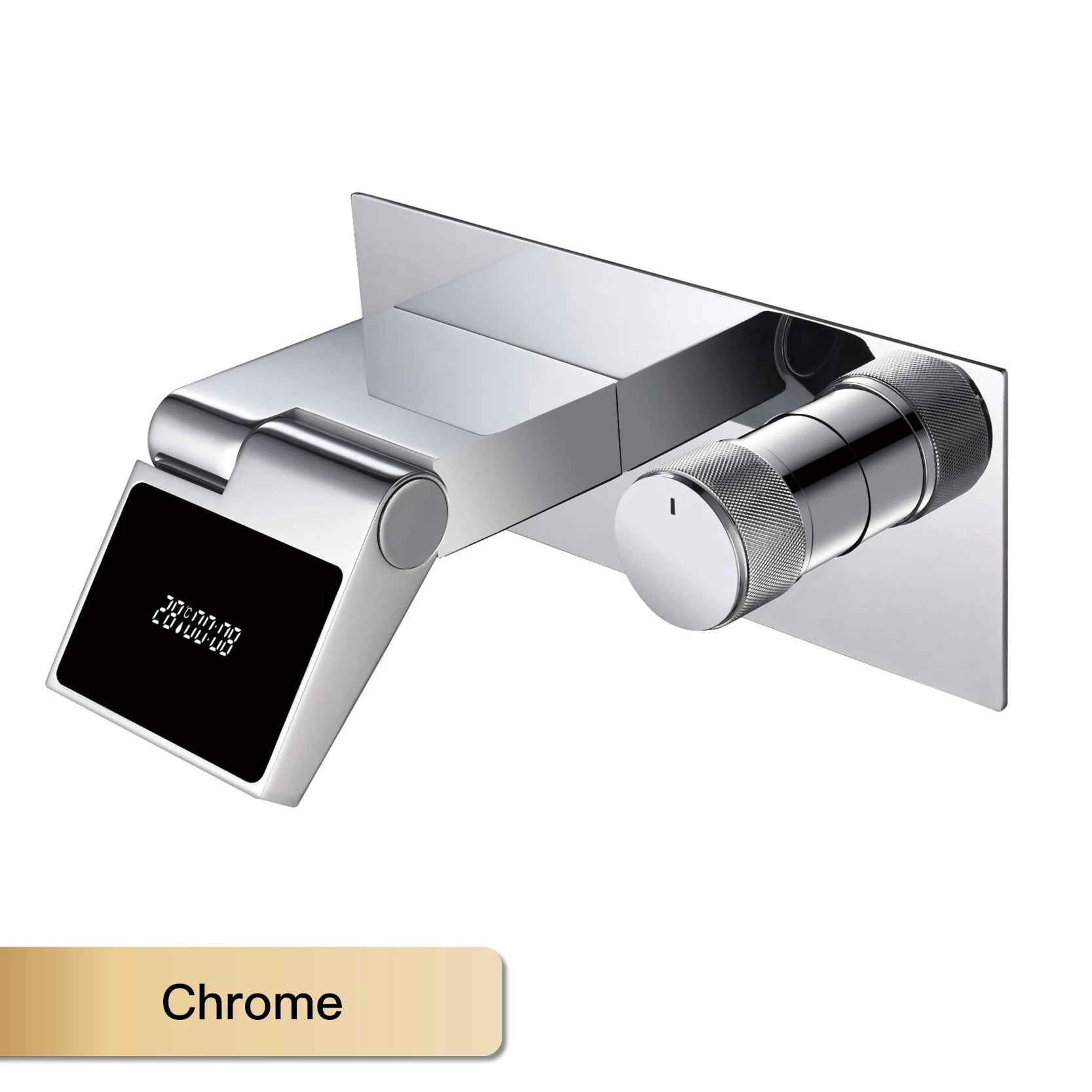 Intelligent black brass bathroom faucet with LED digital display design Hidden single handle cold &amp; hot 2 control wash basin Tap - https://mohammadcollection.com