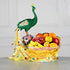 European style peacock fruit candy decorative plate by MC THE BLACK DIAMOND, featuring a colorful peacock design for home decor and storage.