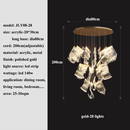 Modern Led Chandeliers Lighting Living Dining Room