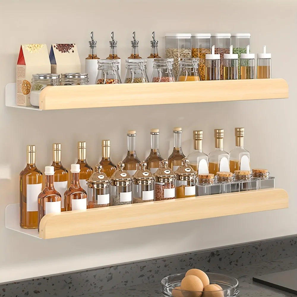 1PC Wall Mounted Shelf No Drilling Bathroom Storage Organizer for Shampoo Home Hotel Use Bathroom Accessories Floating Shelf - https://mohammadcollection.com