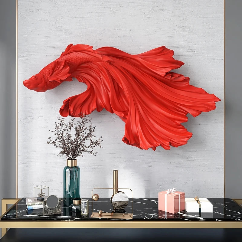 Nordic Home Fighting Fish sculpture by 𝕄𝕔 𝕋𝕙𝕖 𝔹𝕝𝕒𝕔𝕜 𝔻𝕚𝕒𝕞𝕠𝕟�