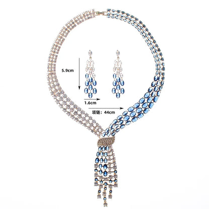 Handmade Lab Emerald Diamond Jewelry set 14K White Gold Wedding Rings Earrings Necklace For Women Bridal Engagement Jewelry Gift - https://mohammadcollection.com