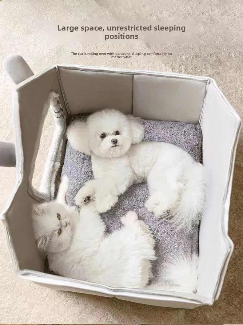 3kgFoldable Puppy House Small Dog Kennel Bed