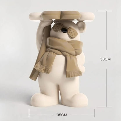 Nordic Style Living Room Small Coffee Table Creative Cartoon Bear Sofa Side Table Kawaii Room Decor Bedside Table Storage Rack - 𝕄𝕮 𝕋𝕙𝕖 𝔹𝕝𝕒𝕔𝕜 𝔻𝕚𝕒𝕞𝕠𝕟𝕕