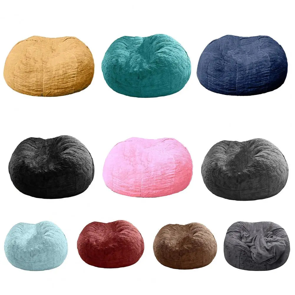 MC THE BLACK DIAMOND oversized bean bag chair cover in black fabric, designed for comfortable, large seating furniture.