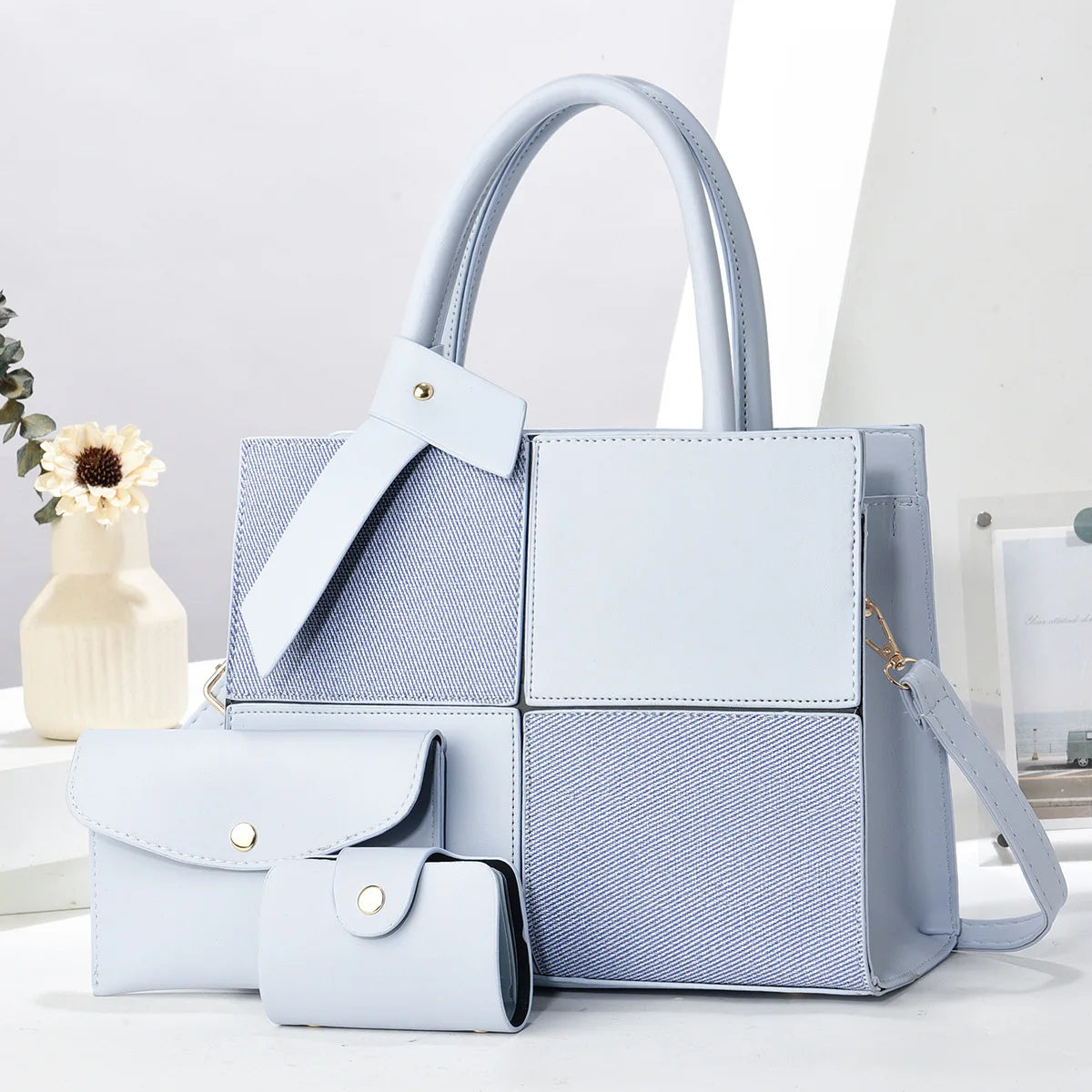 Women shoulder bag by Mohammad Collection featuring casual canvas design, large capacity crossbody style with tote and handbag options.