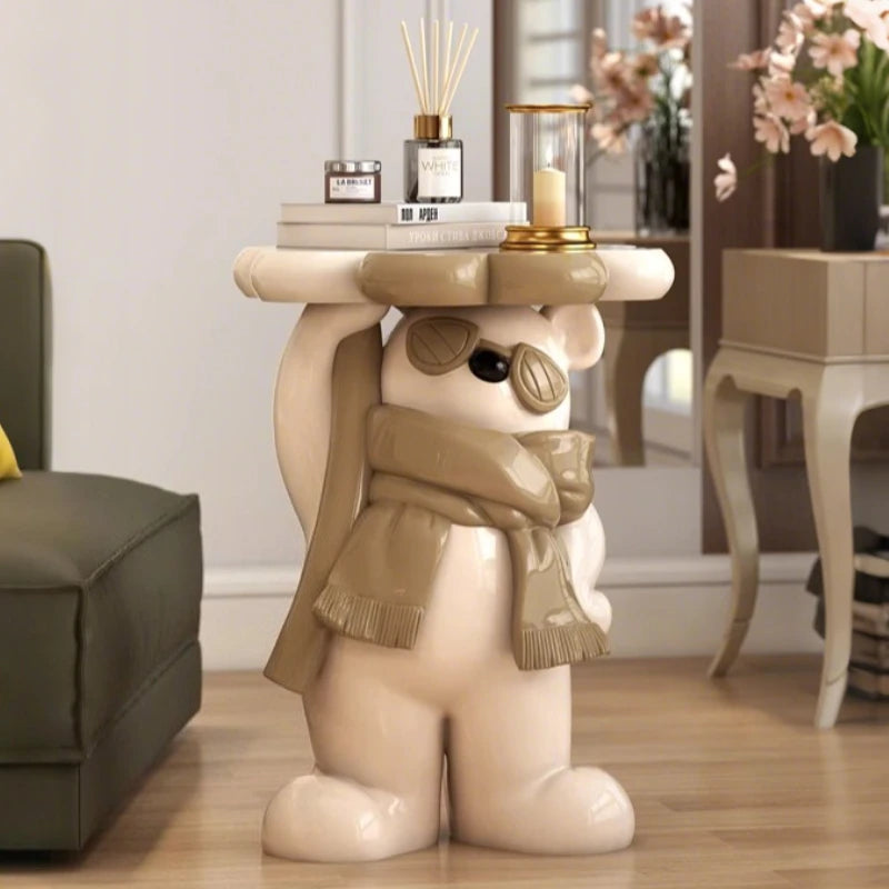 Nordic Style Living Room Small Coffee Table Creative Cartoon Bear Sofa Side Table Kawaii Room Decor Bedside Table Storage Rack - 𝕄𝕮 𝕋𝕙𝕖 𝔹𝕝𝕒𝕔𝕜 𝔻𝕚𝕒𝕞𝕠𝕟𝕕