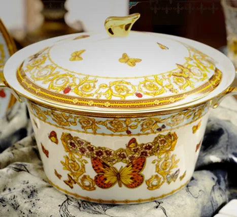 European-style luxury bone china tableware set by 𝕄𝕔 𝕋𝕙𝕖 𝔹𝕝𝕒𝕔𝕜 𝔻𝕚𝕒𝕞𝕠�