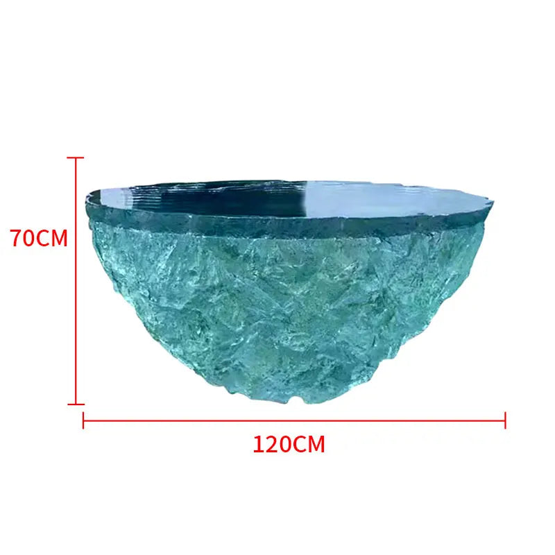 Transparent resin coffee table by MC THE BLACK DIAMOND featuring a modern, minimalist design and smooth, clear surface.