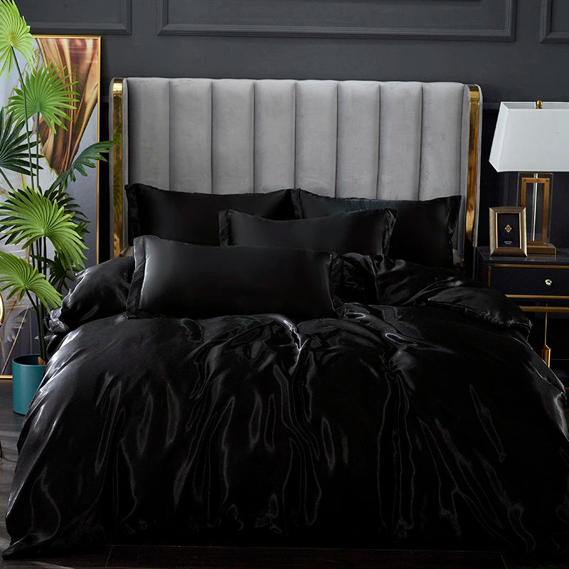 3-piece silky satin duvet cover set by 𝕄𝕔 𝕋𝕙𝕖 𝔹𝕝𝕒𝕔𝕜 𝔻𝕚𝕒𝕞𝕠𝕟