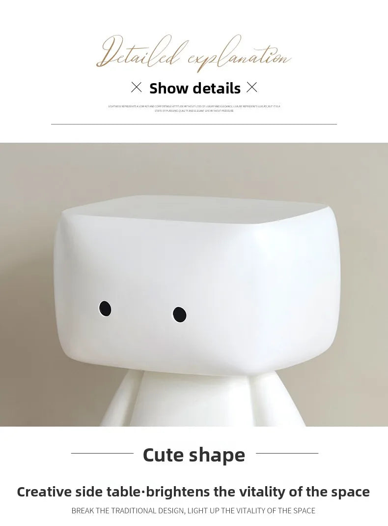 Nordic Style Furniture Living Room Cartoon Robot Statue Side Table Creative Coffee Table Children&