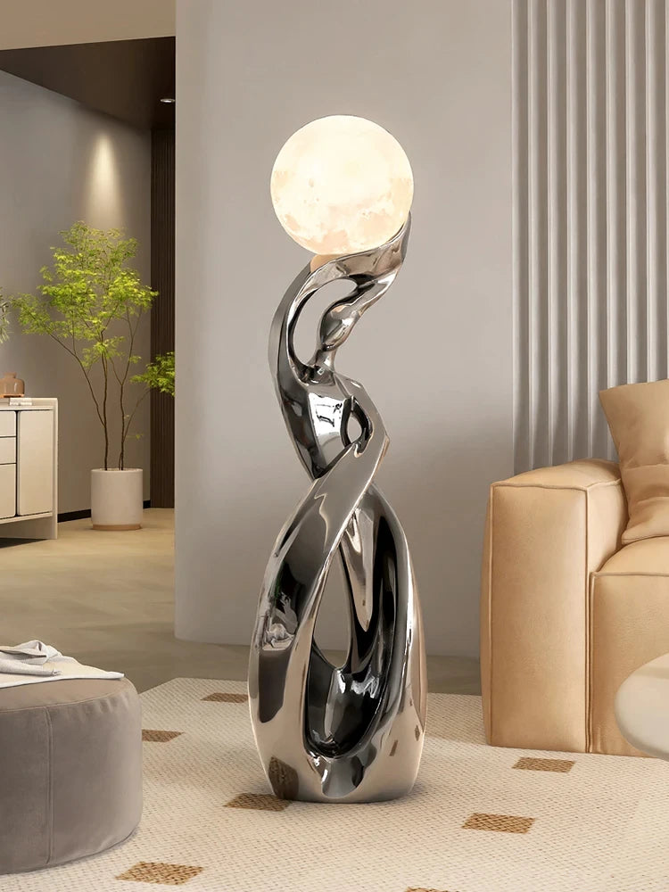 Home Decor Statue Abstract Art Ornaments Nordic Living Room Large Floor Luminous Sculpture Housewarming Gift Interior Figurines - https://mohammadcollection.com