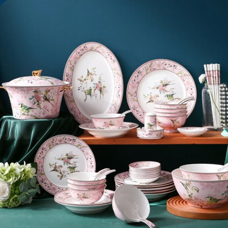 Luxury Mc The Black Diamonds bone china dinnerware set with elegant plates for Christmas and kitchen dining, designed for guests.