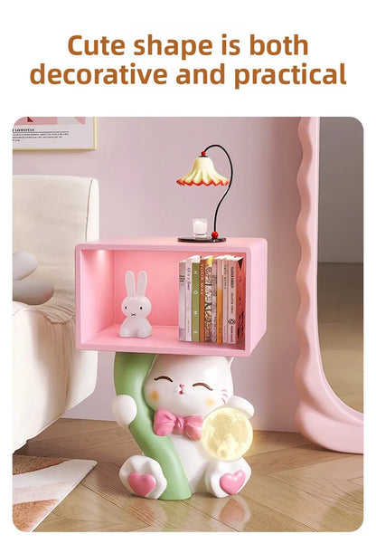 Cartoon Cute Cat Figurine Bedside Table Girl Children&